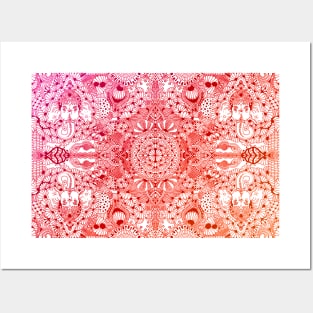 Tapestries pattern mandala elephant Posters and Art